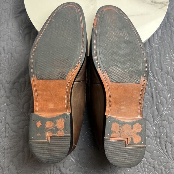 ALFANI Declan Loafer w/Tassels Brown Leather 9M Pre-Owned Old Money Work Casual main image 9